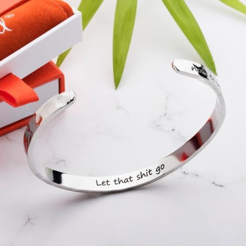 Carviell Bracelets for Women – 100+ Meaningful Engraved Messages – Solid 316L Surgical Stainless Steel Cuff Bracelet – Gift Ready - Image 5