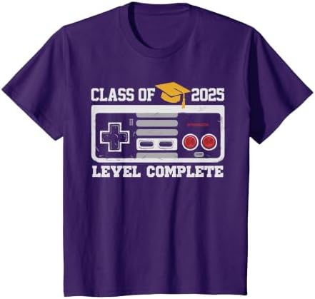 Class of 2025 Level Complete Video Gamer Senior Graduation T-Shirt by Unknown