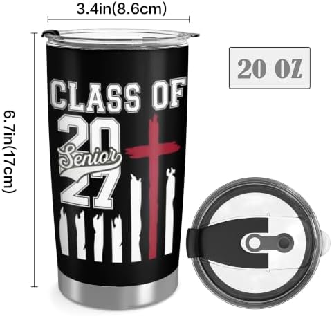 Class of 2027 Senior Night Gifts for Men Women 20oz Seniors Year Tumbler - Image 4