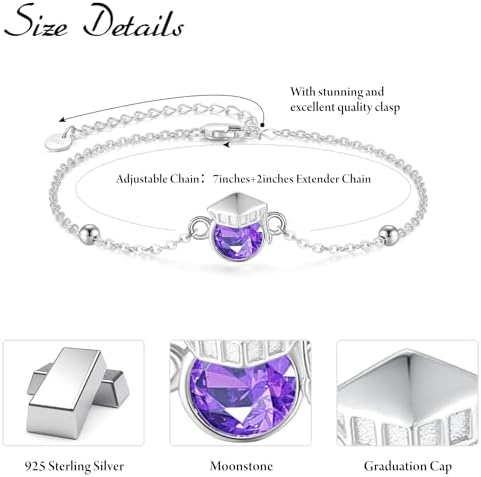 Palpitate Graduation Gifts for Her 2025 Graduation Bracelet Birthday Graduate Jewelry Gifts for Women - Image 3