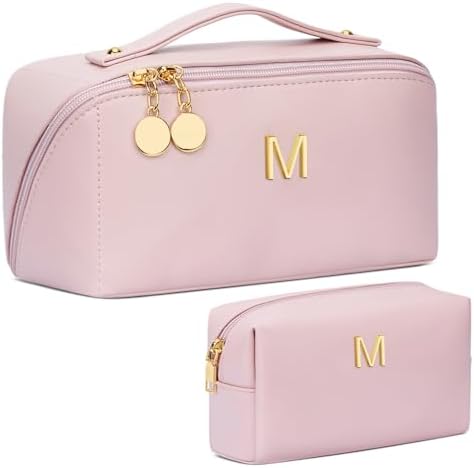 Initial Makeup Bag Personalized Gift for Women Teen Girls by Unknown