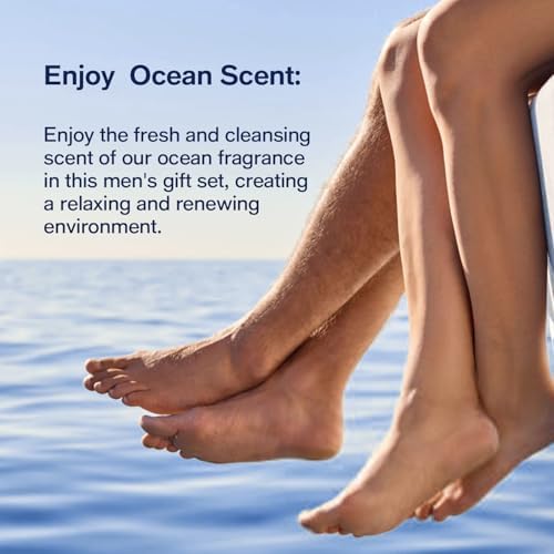 Birthday Gifts Baskets for Men Bath Spa Set, Ocean-Scented, 12Pcs - Image 4