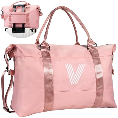 Birthday Gifts for Kids Girl, Initial Travel Duffel Bag, Gym Bag by Vogewood