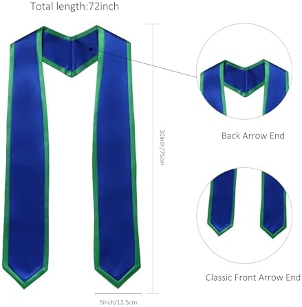 Unisex Adult Graduation Honor Stole Classic End With Trim 72" Long - Image 5