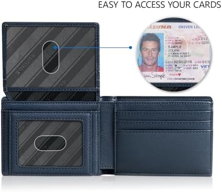 RUNBOX Wallet for Men -Slim Rfid Leather Mens Bifold Novelty Wallets 2 ID Window With Gift Box Men's Accessories - Image 2