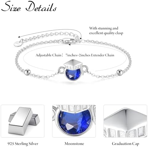 Palpitate Graduation Gifts for Her 2025 Graduation Bracelet Birthday Graduate Jewelry Gifts for Women - Image 3