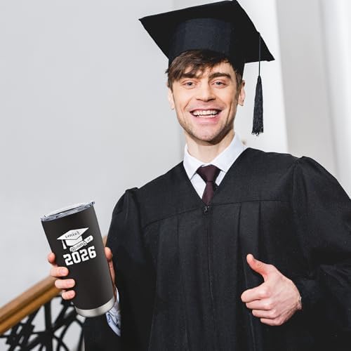 2026 Graduation Gift for Him Her - Senior Class of 2026 Gifts - 20 oz Stainless Steel Tumbler With Lid & Straw - High School/College/Master Degree/PHD Gradution Gifts - Image 3