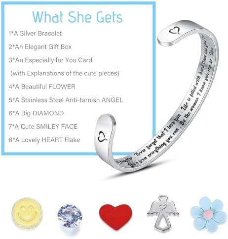 SAM & LORI Personal Bracelets for Teens/Women-Inspirational Jewelry Gifts (Various Designs) for Daughter/Sister/Mom/Friends-Adjustable Bracelet in a Pretty Gift Box - Image 5