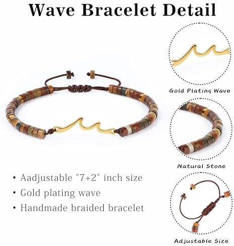 JoycuFF Wave Bracelets for Women Christmas Mothers Day Birthday Gifts for Best Friend Sister Daughter Bestie Mom Grandma Women Her - Image 4