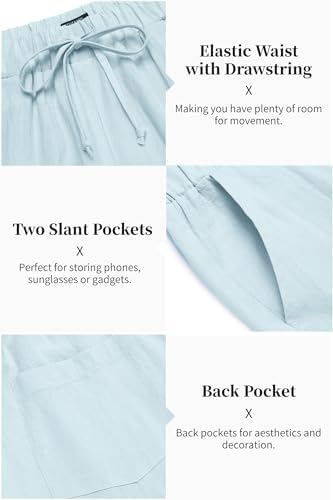 COOFANDY Men’s 2 Piece Cotton Linen Set Casual Beach Outfits Long Sleeve - Image 5