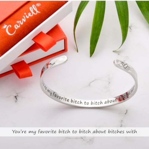 Carviell Bracelets for Women – 100+ Meaningful Engraved Messages – Solid 316L Surgical Stainless Steel Cuff Bracelet – Gift Ready - Image 4