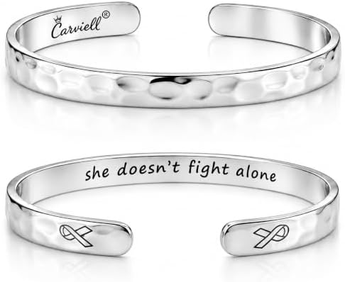 Carviell Bracelets for Women – 100+ Meaningful Engraved Messages – Solid 316L Surgical Stainless Steel Cuff Bracelet – Gift Ready by Carviell