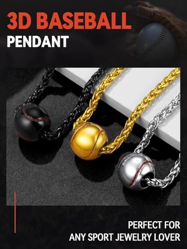 FaithHeart Sports Necklace for Men Women, Stainless Steel Gold Plated 3D Football/Soccer/Basketball/Volleyball Pendant Jewelry with Delicate Gift Packaging - Image 4