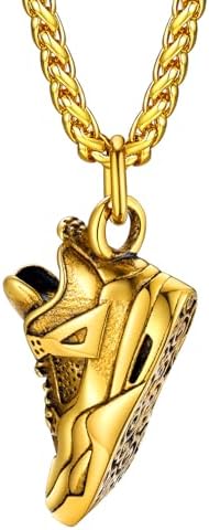 FaithHeart Sports Necklace for Men Women, Stainless Steel Gold Plated 3D Football/Soccer/Basketball/Volleyball Pendant Jewelry with Delicate Gift Packaging by FaithHeart