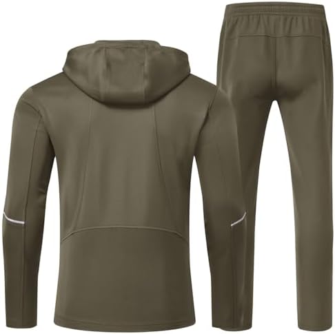 BGOWATU Men's Tracksuits Set Full Zip Jacket Hoodie Sweatsuit Running Sport Pants Outfits for Men with Zipper Pockets - Image 2