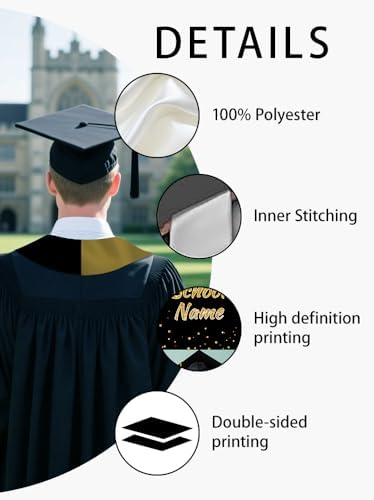 Personalized Graduation Stole Sash Custom Class of 2026 Congratulation Graduation Gifts with Photo - Image 4