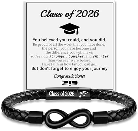 Leather Bracelet Gifts for Men, To My Son Bracelet Fathers Day Bracelet Gifts Dad Grandpa Love You Forever Engraved Birthday Valentines Graduation Gift Infinity Knot Jewelry by Sistble
