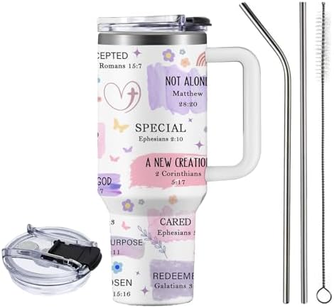 Christian Gifts for Women, 40 oz God Says You Are Tumbler with Handle, Inspirational Religious Birthday Gifts for Faith Cup, Christian Spiritual Catholic Jesus Bible Pastor Prayer Gifts for Christmas - Image 3