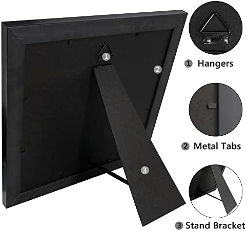GraduationMall Graduation Photo Shadow Box Frame with Tassel Holder for 8x10 Pictures,Real Glass,Black Over Gold Double Mat,Wall & Tabletop Design - Image 5