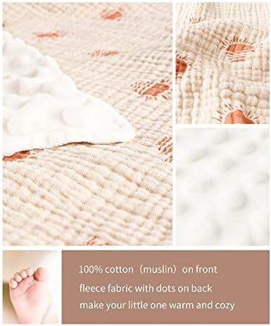 Konssy Soft Muslin Baby Blanket for Unisex Boys & Girls, 30 x 40 Inch - Image 2