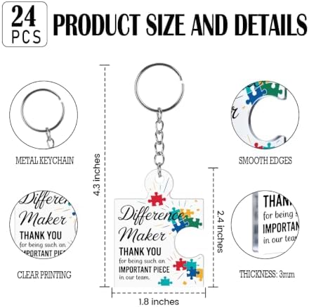 Team Appreciation Gifts Bulk for Coworkers Employee Staff Keychains - Image 2