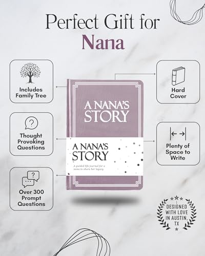 Nana's Life Story Journal (Hardcover): A Meaningful Keepsake for Nana to Share Her Journey and Memories, Book Includes 250+ Prompt Questions, Sentimental Gifts for Mother's Day, Birthday & Christmas - Image 2