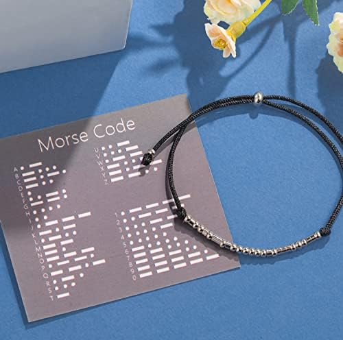 ASELFAD Morse Code Bracelets for Women, Funny Best Friend Birthday Gifts for Women Friendship Bracelets, Inspirational Jewelry, Teen Girl Gifts Trendy Stuff - Image 2