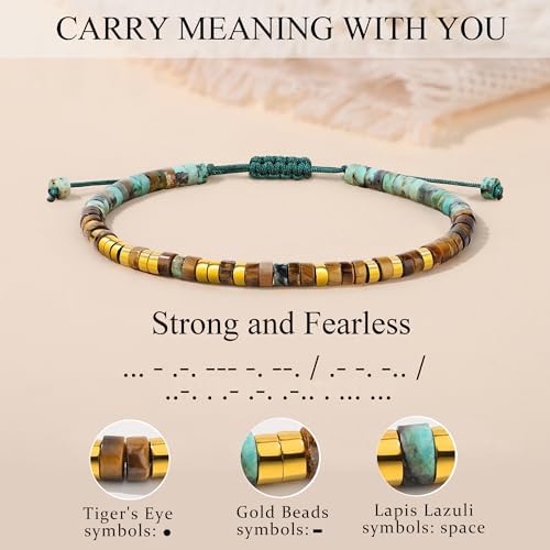 JoycuFF Morse Code Bracelets Christmas Birthday Gifts for Women Her - Image 3