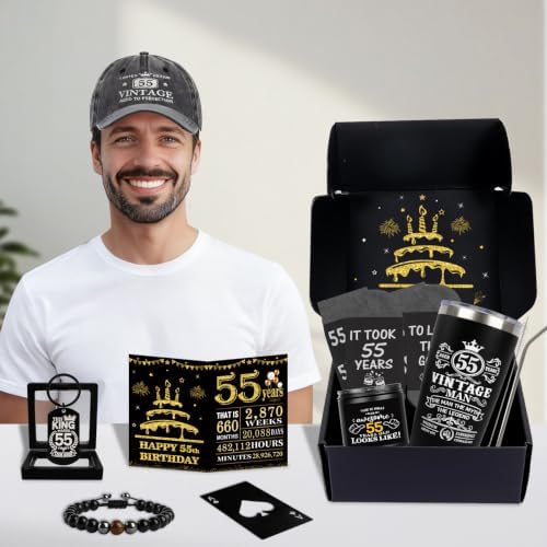 55th Birthday Gifts for Men Tumbler Set, Unique Gift for 55 Year Old Man - Image 6
