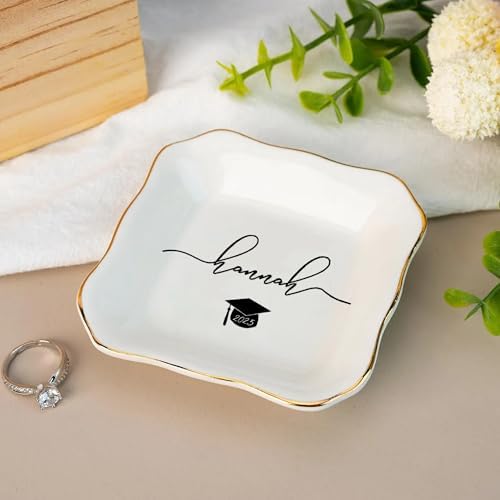 IZI POD Personalized Graduation Gifts for Her, Graduation Jewelry Dish, A Sweet Ending to a New Beginning, Gradua Senior Class of 2026, Gifts for Her, Women, Best Friends /5 - Image 3