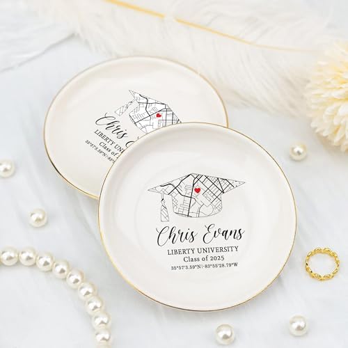 Personalized Graduation Jewelry Dish - Customized High School Graduate Gifts - Custom College High School Graduation Gift for Her Friends Sister Women - Image 5