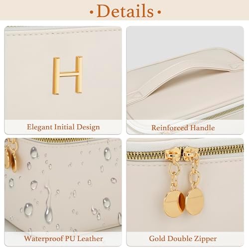 Personalized Initial Travel Makeup Toiletry Bag Gifts for Women - Image 6