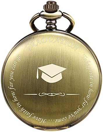 TREEWETO Engraved Pocket Watch Graduation for Him Her College High School for Son Daughter Men Classmates by TREEWETO