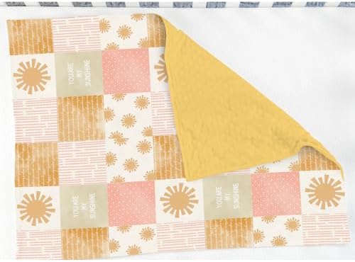 Vintage Sun Baby Blankets for Girl Boy Boho Sunshine Soft Mink Dotted Backing Double Layer Swaddle Receiving Blanket Neutral Summer Sunshine Bed Throws for Newborn Infant Toddler Nursery 30x40 - Image 3