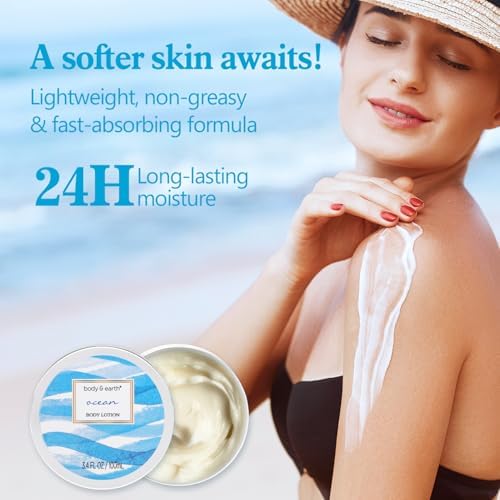 Bath and Body Gift Set for Women, Body & Earth Ocean Gift Basket, 7 Pcs Bath Sets for Women Gift with Bubble Bath, Body Lotion, Scented Candle, Spa Kit for Her, Christmas Gifts for Mom, Wife - Image 4