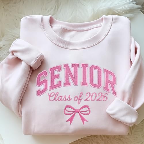 Love Signal Custom Embroidered Senior 2027 Sweatshirt, Personalized Class of 2027 Sweatshirt, Graduation Hoodie for Him Her - Image 3