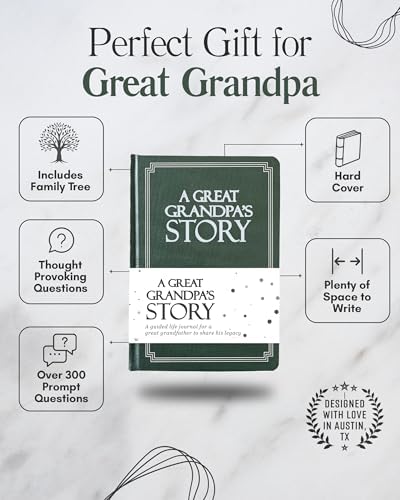 Great Grandpa's Life Story Journal (Hardcover): A Meaningful Keepsake to Share His Journey and Memories, Book Includes 250+ Prompt Questions, Sentimental Gifts for Father's Day, Birthday & Christmas - Image 2