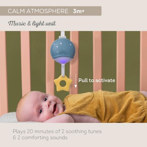 Taf Toys Newborn Bedtime Kit - Baby Essentials Portable Sound Machine with Soothing Music & Light, Contrast Cards, Security Blanket, Bunny Teether & Toothbrush - Ideal Newborn - Image 6