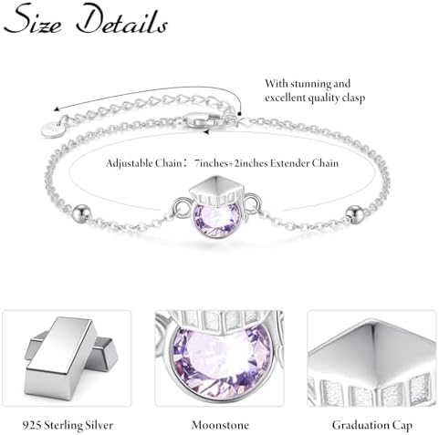 Palpitate Graduation Gifts for Her 2025 Graduation Bracelet Birthday Graduate Jewelry Gifts for Women - Image 3