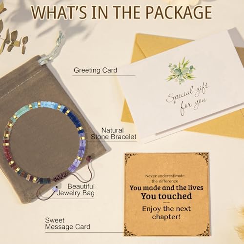 AGOT Thank You Gifts for Women: Teacher Appreciation Office Gifts for Coworkers Employee Boss Lady Manager Colleague Natural Stone Bracelet - Image 4