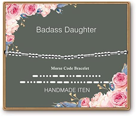 ASELFAD Morse Code Bracelets for Women, Funny Best Friend Birthday Gifts for Women Friendship Bracelets, Inspirational Jewelry, Teen Girl Gifts Trendy Stuff by ASELFAD