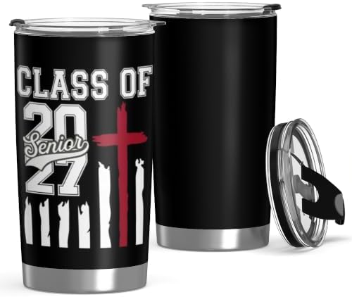Class of 2027 Senior Night Gifts for Men Women 20oz Seniors Year Tumbler by Konijoyce
