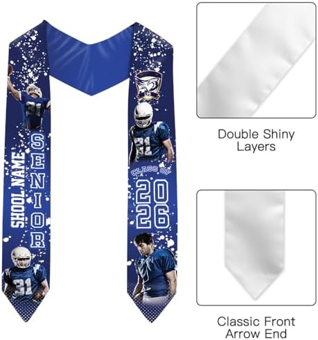Nani Personalized Class of 2026 Graduation Sash, Custom Graduate & Soccer Stole, Gift for Him, Her, Senior Graduation - Image 3