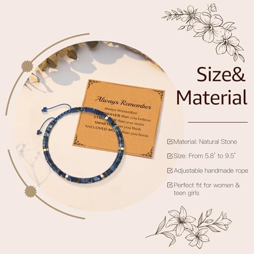 AGOT Thank You Gifts for Women: Teacher Appreciation Office Gifts for Coworkers Employee Boss Lady Manager Colleague Natural Stone Bracelet - Image 2