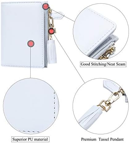GEEAD Small Wallets for Women Bifold Slim Coin Purse Zipper ID Card Holder