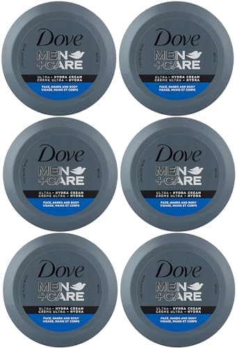 Dove Men+Care Ultra Hydra Cream – Dove Lotion, 3-In-1 Advanced Skin Care for Men, Face Cream, Hand Cream, and Body Lotion for Extremely Dry Skin, All Skin Types, 5.07 Fl Oz (Pack of 6) by Dove