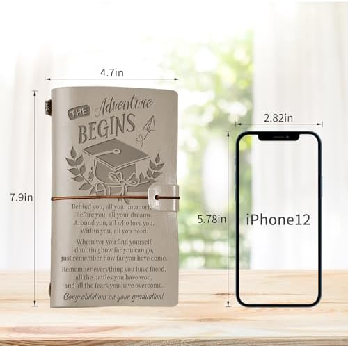 PRSTENLY Graduation Gifts Leather Journal, Graduation Gifts for Hers Him - Image 3