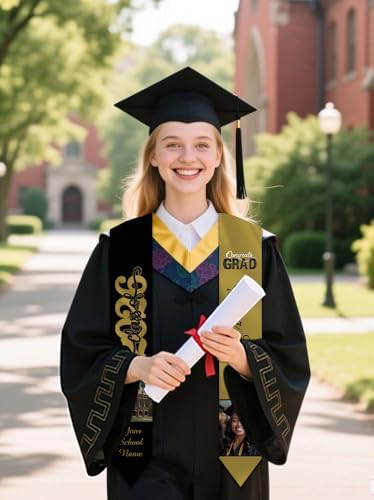 Personalized Graduation Stole Sash Custom Class of 2026 Congratulation Graduation Gifts with Photo - Image 5