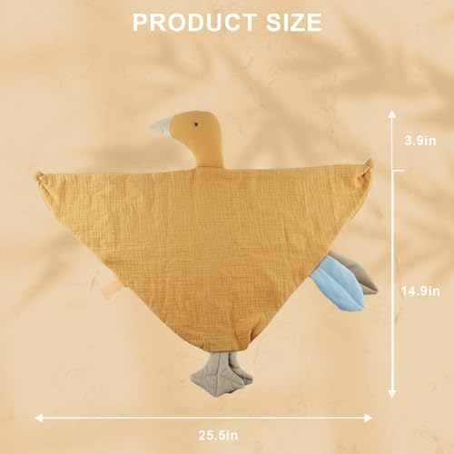 Muslin Security Blanket Lovey for Babies, Soft Goose Lovey for Self-Soothe - Image 5