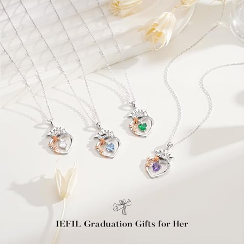 Iefil 2026 Graduation Gifts for Women - Rose Birthstone Necklace for Women - Image 6